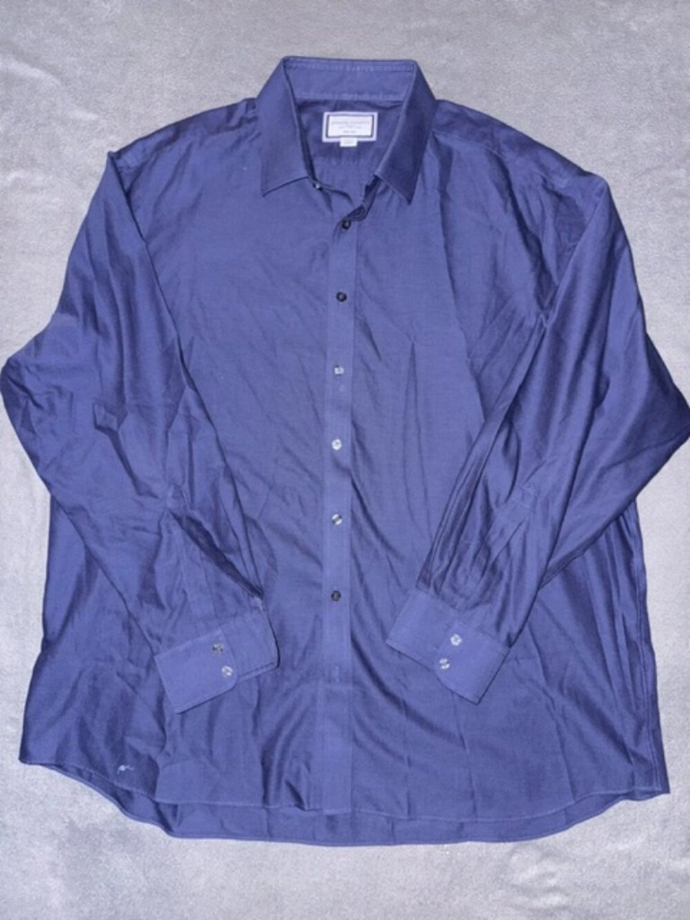 Charles Tyrwhitt Non-Iron Non-Iron Classic Fit Texture Shirt 19/37 in Denim Blue